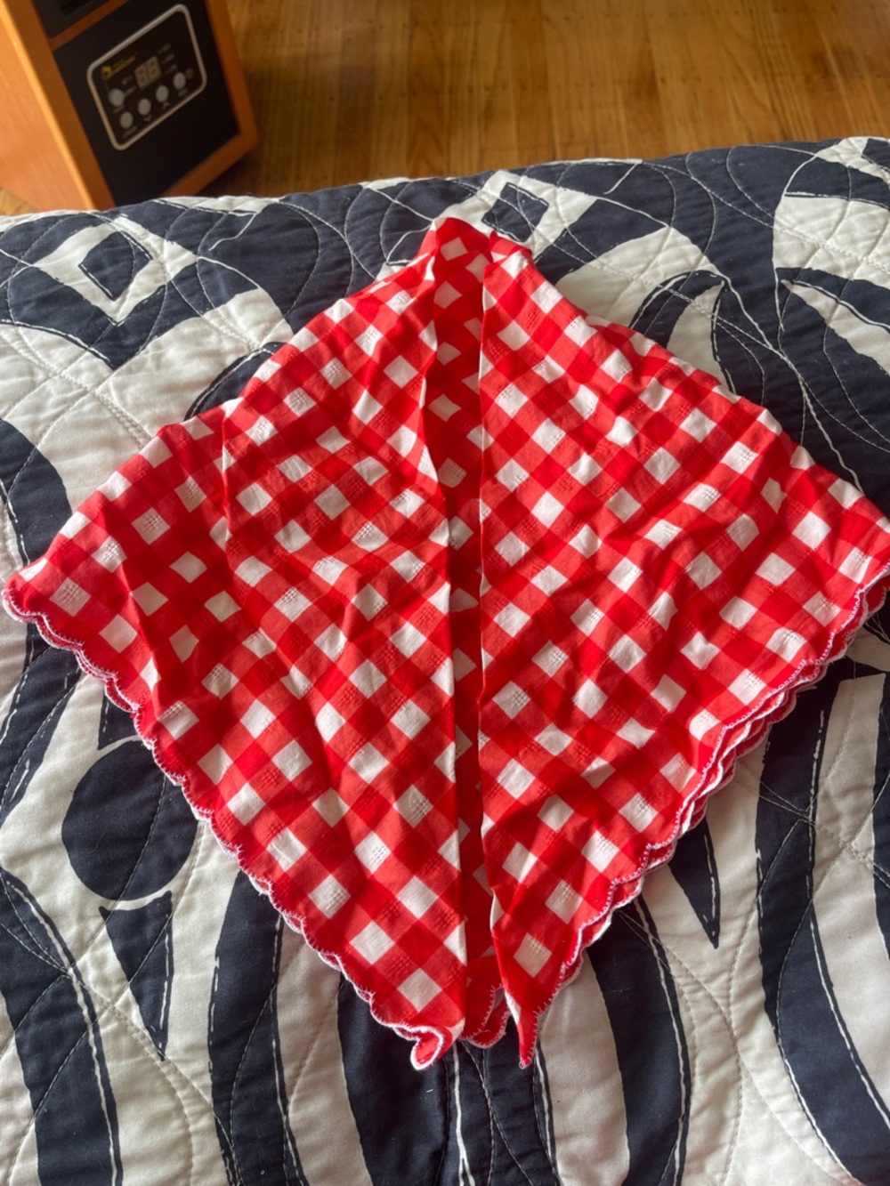 Universal Thread Red and White Gingham Square Scarf